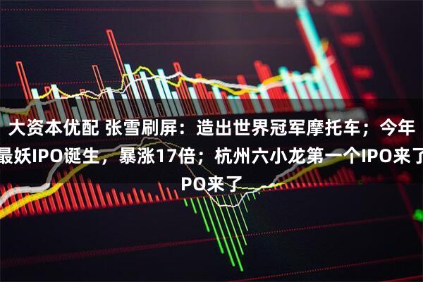 大资本优配 张雪刷屏：造出世界冠军摩托车；今年最妖IPO诞生，暴涨17倍；杭州六小龙第一个IPO来了